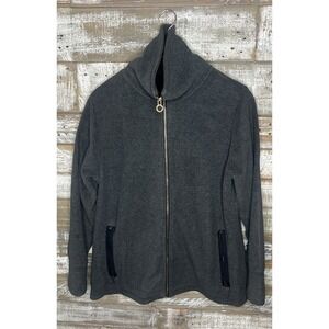 Calvin Klein Performance womens gray mock neck zip up jacket 1X